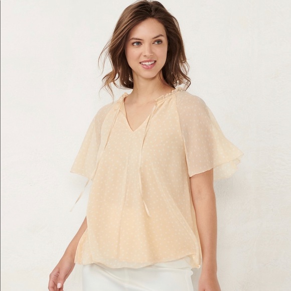 LC Lauren Conrad Tops - LC Lauren Conrad Chiffon Top NWT LC Lauren Conrad Tops - LC Lauren Conrad Chiffon Top NWT